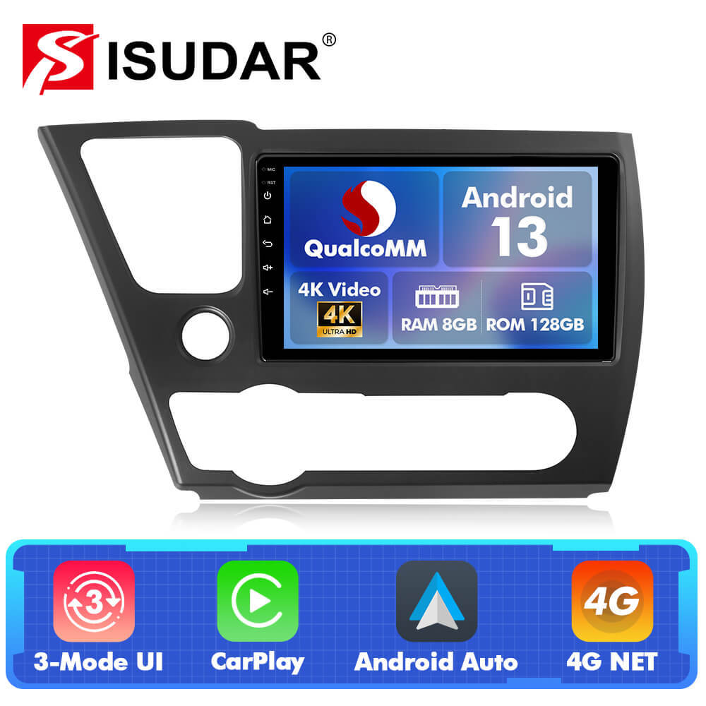 Q74 Qualcomm Android 13 For Honda Civic 2013 2014 2015 2016 9" Car Radio