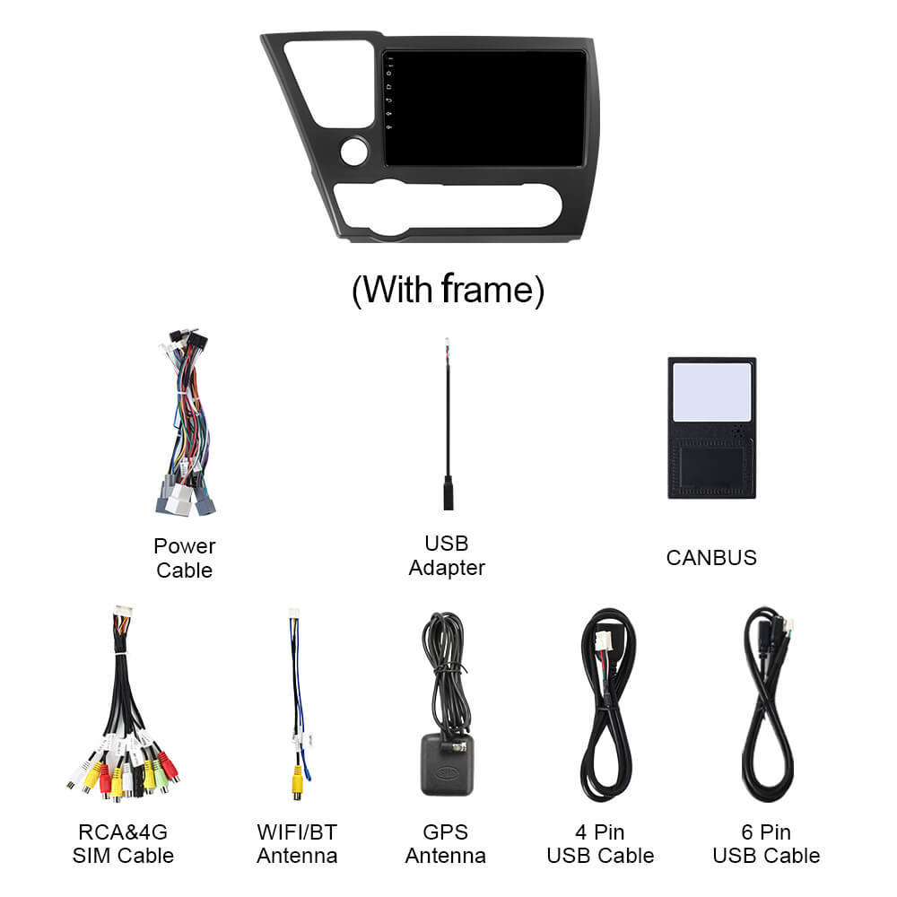Q74 Qualcomm Android 13 For Honda Civic 2013 2014 2015 2016 9" Car Radio