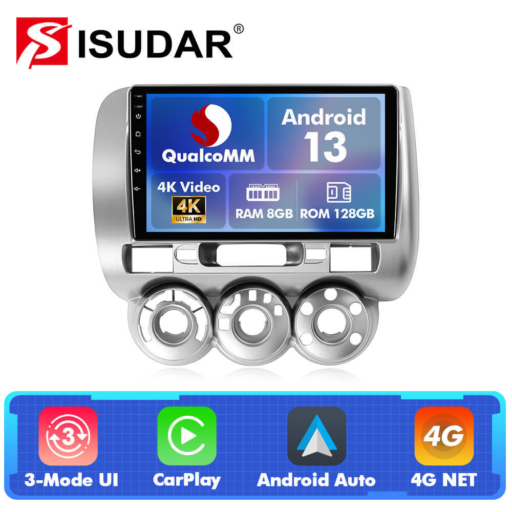 Q74 Qualcomm Android 13 For Honda Fit Jazz 2002-2007 9" Car Radio