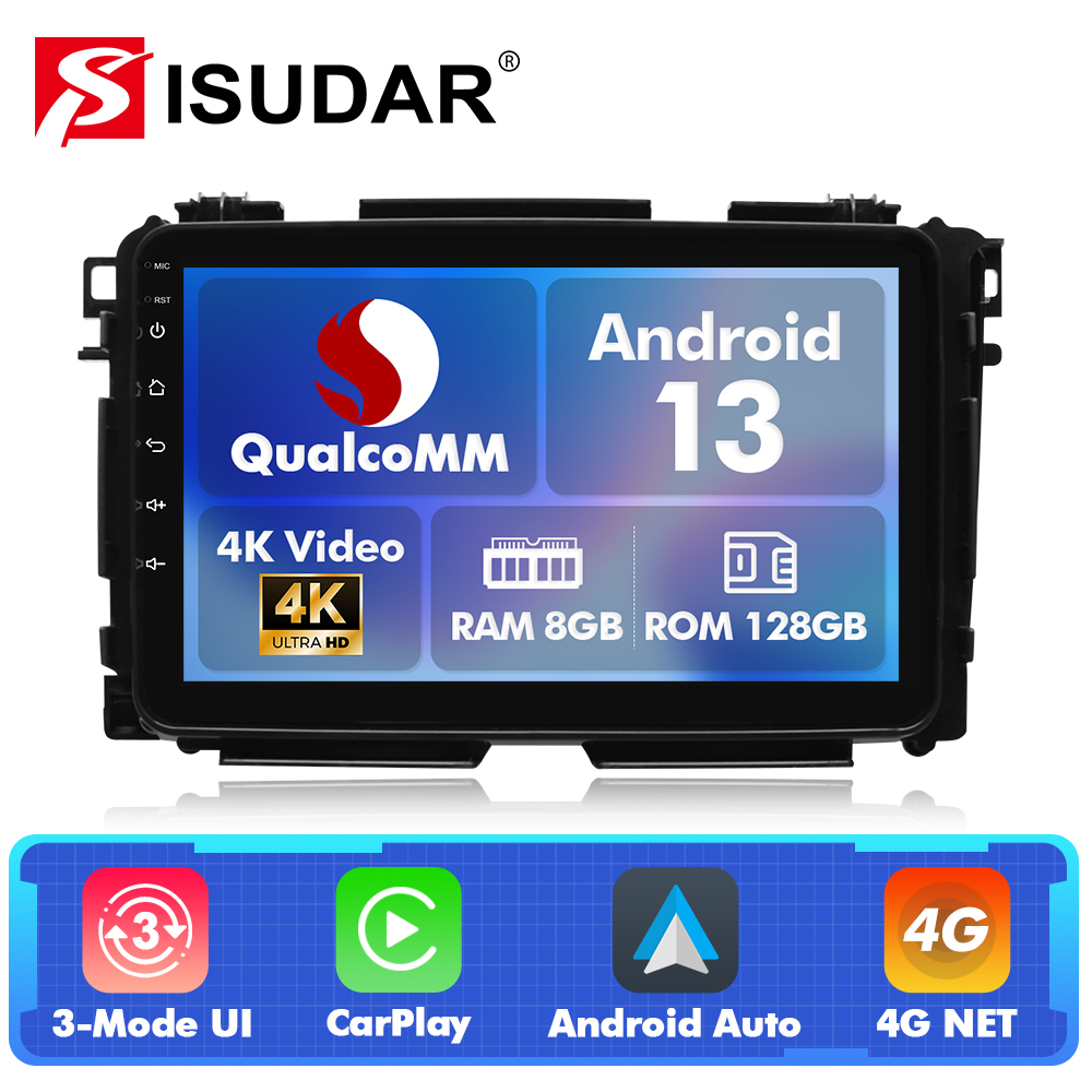 Q74 Qualcomm Android 13 For Honda Vezel HR-V HRV 2013-2022 9" Car Radio