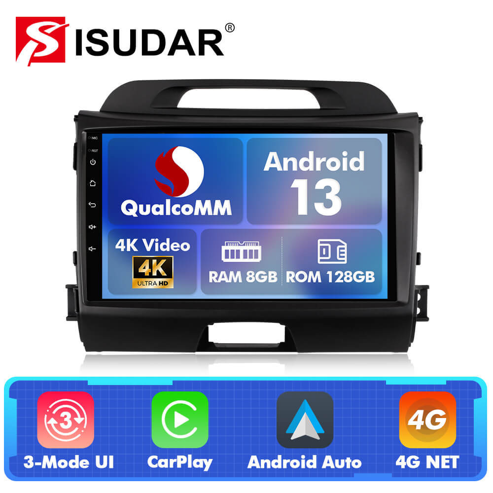 For KIA Sportage 3 2010-2016 Q74 Qualcomm Android 13 9" Car Radio