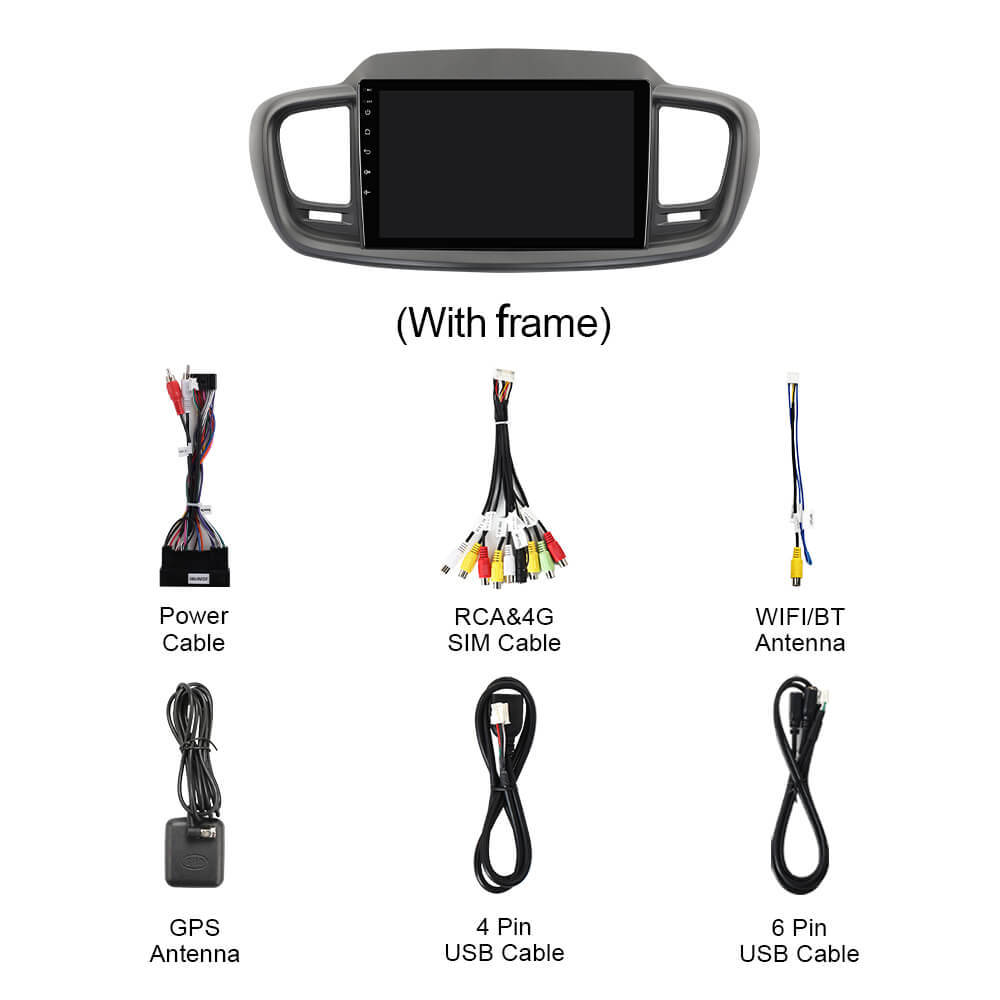 For Kia Sorento 3 2015-2020 Q74 Qualcomm Android 13 10" Car Radio