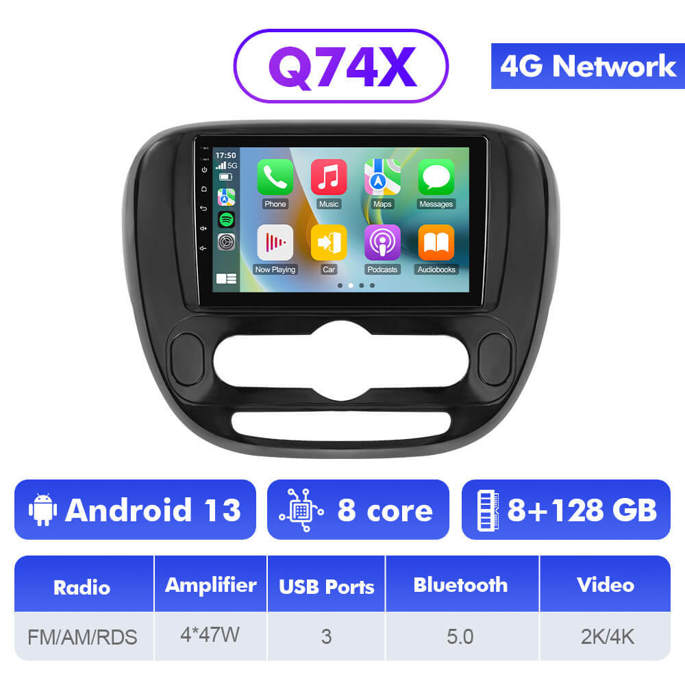 For Kia Soul 2014-2019 Q74 Qualcomm Android 13 9" Car Radio