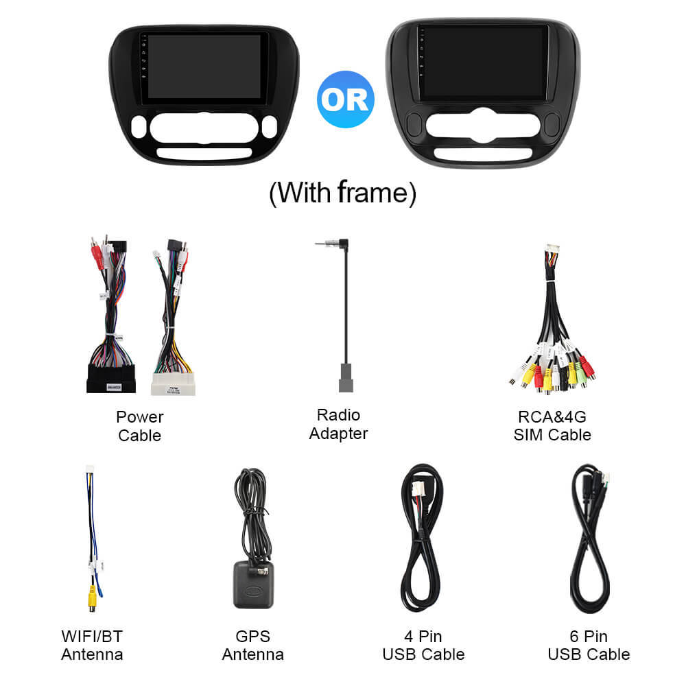 For Kia Soul 2014-2019 Q74 Qualcomm Android 13 9" Car Radio