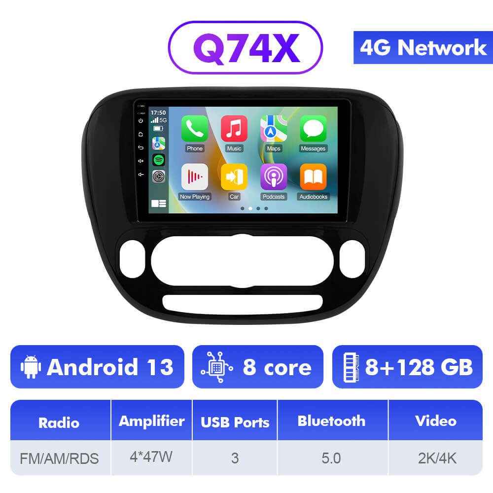 For Kia Soul 2014-2019 Q74 Qualcomm Android 13 9" Car Radio