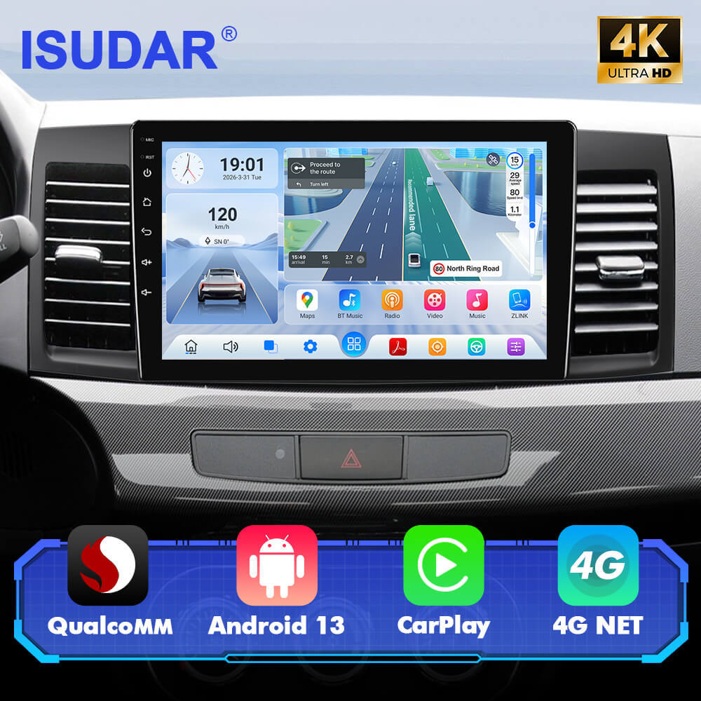 For Mitsubishi Lancer 2007-2013 Q74 Qualcomm Android 13 10" Car Radio