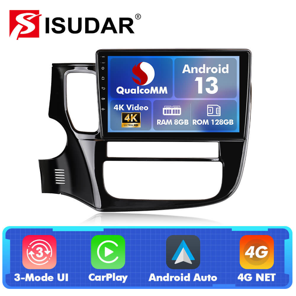 For Mitsubishi Outlander 3 2012-2018 Q74 Qualcomm Android 13 10" Car Radio