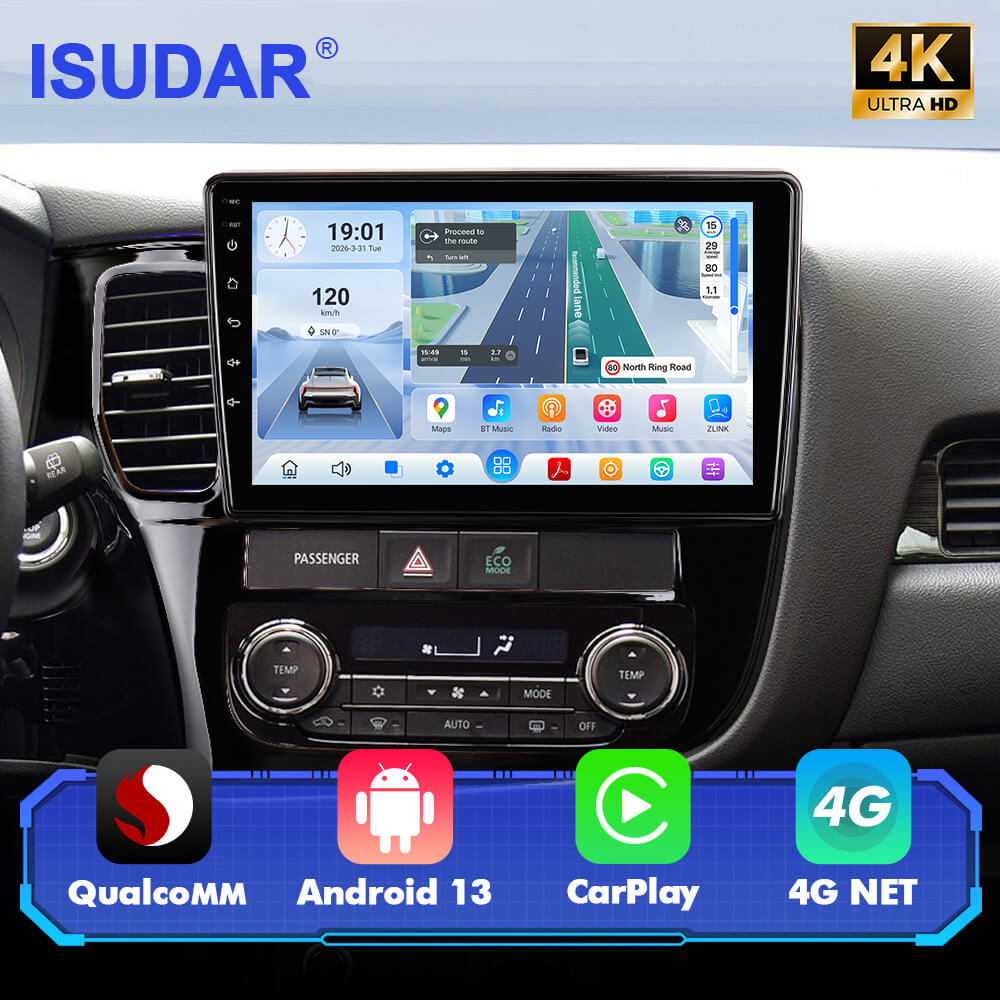 For Mitsubishi Outlander 3 2012-2018 Q74 Qualcomm Android 13 10" Car Radio