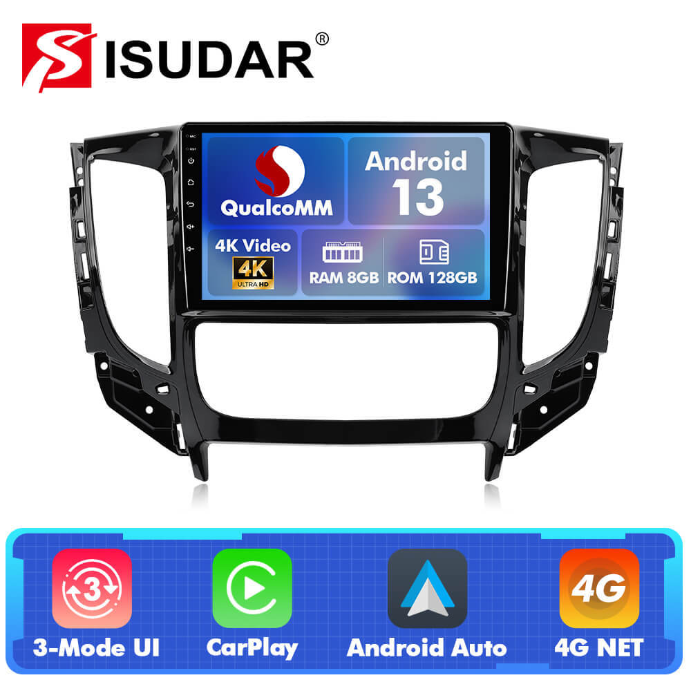 For Mitsubishi Triton L200 2017-2022 Q74 Qualcomm Android 13 9" Car Radio