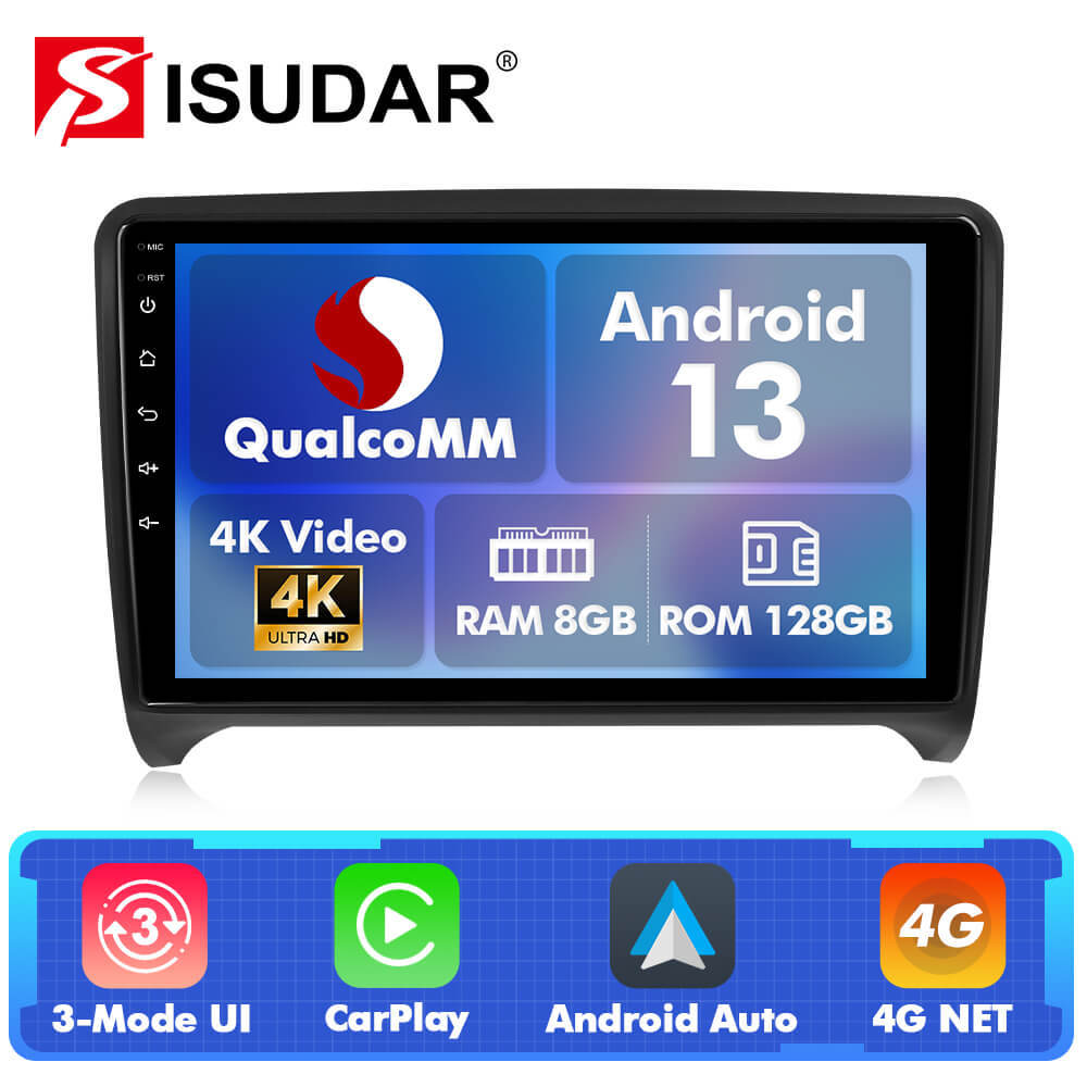 For AUDI TT 2006 - 2014 Q74 Qualcomm Android 13 9" Car Radio