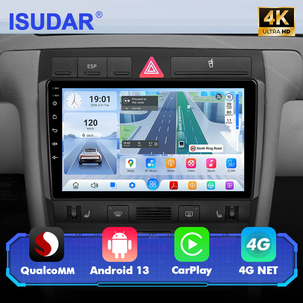 For Audi A6 C5 S6 RS6 1997-2004 Q74 Qualcomm Android 13 9" Car Radio