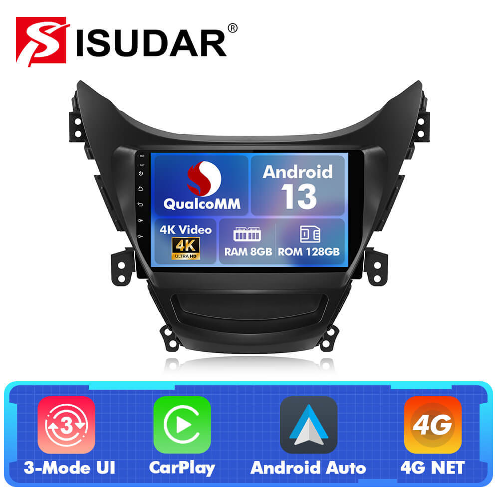 For Hyundai Elantra 2011-2013 Q74 Qualcomm Android 13 9" Car Radio