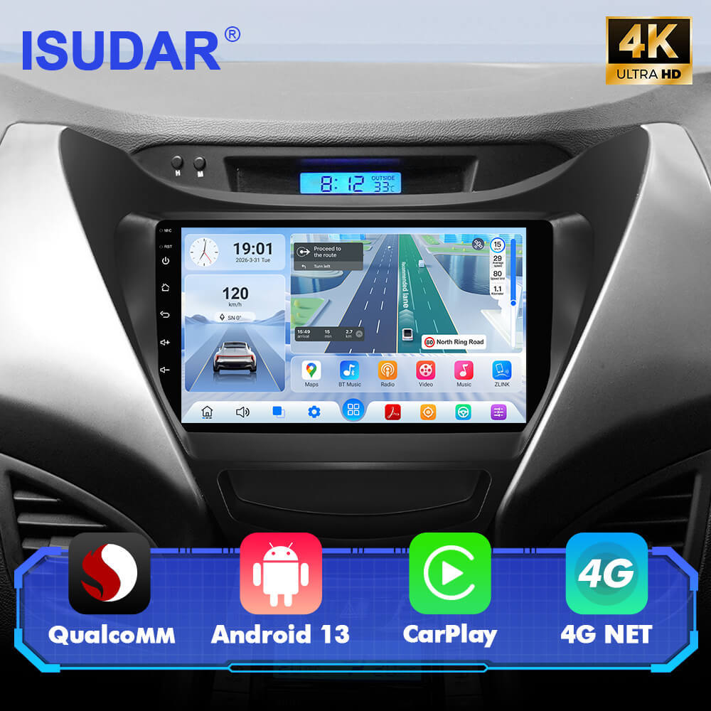 For Hyundai Elantra 2011-2013 Q74 Qualcomm Android 13 9" Car Radio