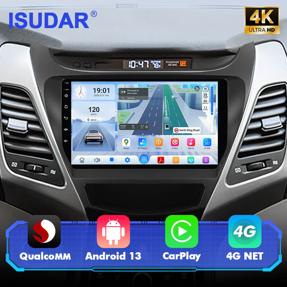 For Hyundai Elantra 2014-2016 Q74 Qualcomm Android 13 9" Car Radio