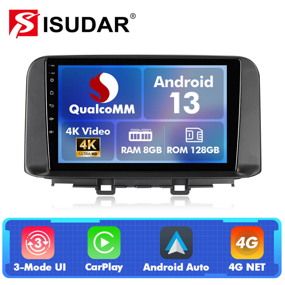 For Hyundai Kona Encino 2017-2019 Q74 Qualcomm Android 13 10" Car Radio