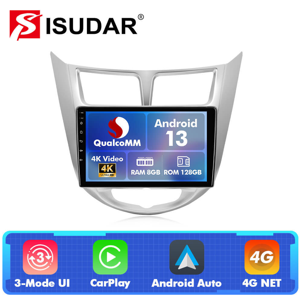 For Hyundai Solaris 1 Accent 2010-2016 Q74 Qualcomm Android 13 9" Car Radio