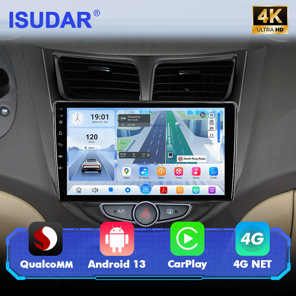 For Hyundai Solaris 1 Accent 2010-2016 Q74 Qualcomm Android 13 9" Car Radio