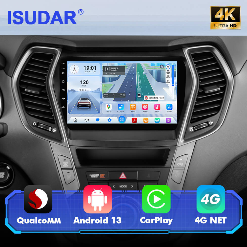 For Hyundai XI45 Santa Fe 3 2013-2017 Q74 Qualcomm Android 13 9" Car Radio