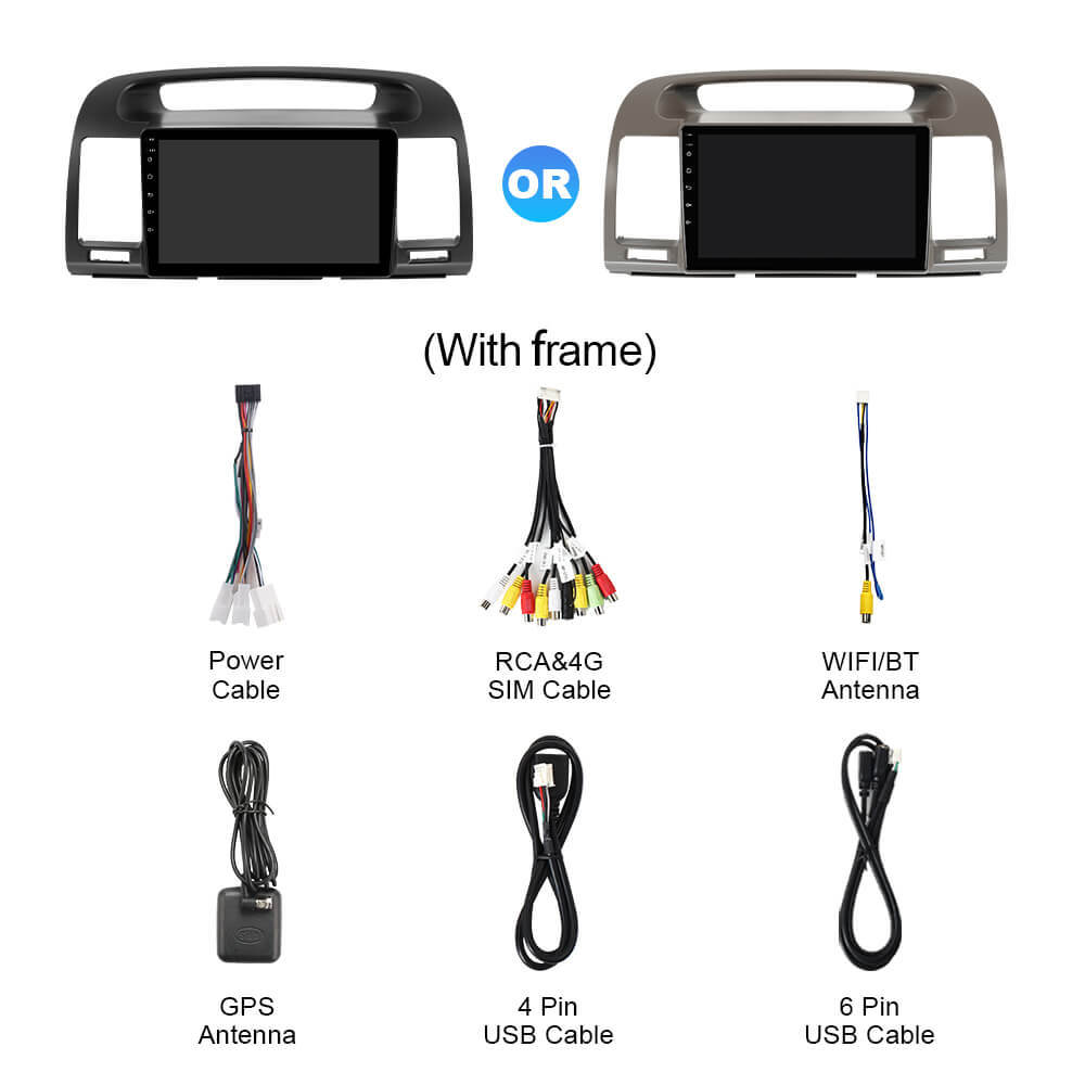 For Toyota Camry 2001-2006 Q74 Qualcomm Android 13 9" Car Radio