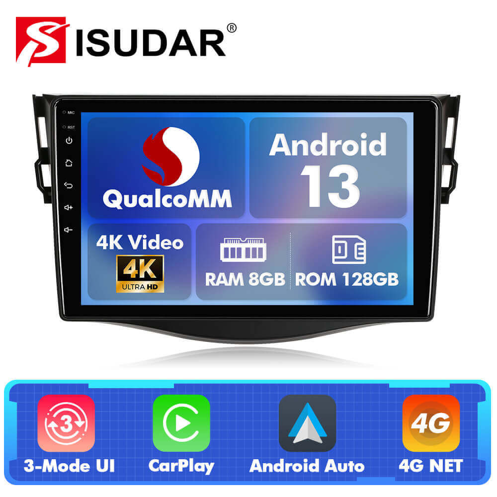 For Toyota RAV4 Rav 4 2007-2012 Q74 Qualcomm Android 13 9" Car Radio