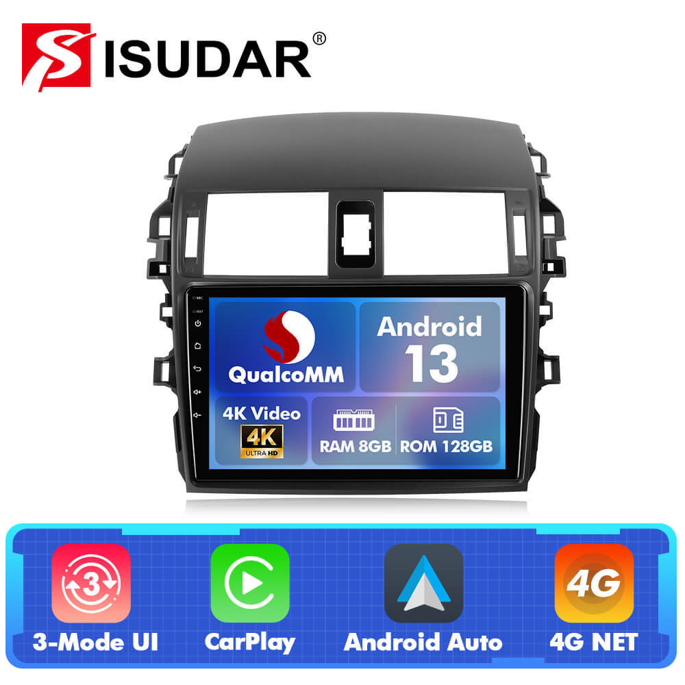For Toyota Corolla 2009-2013 Q74 Qualcomm Android 13 9" Car Radio
