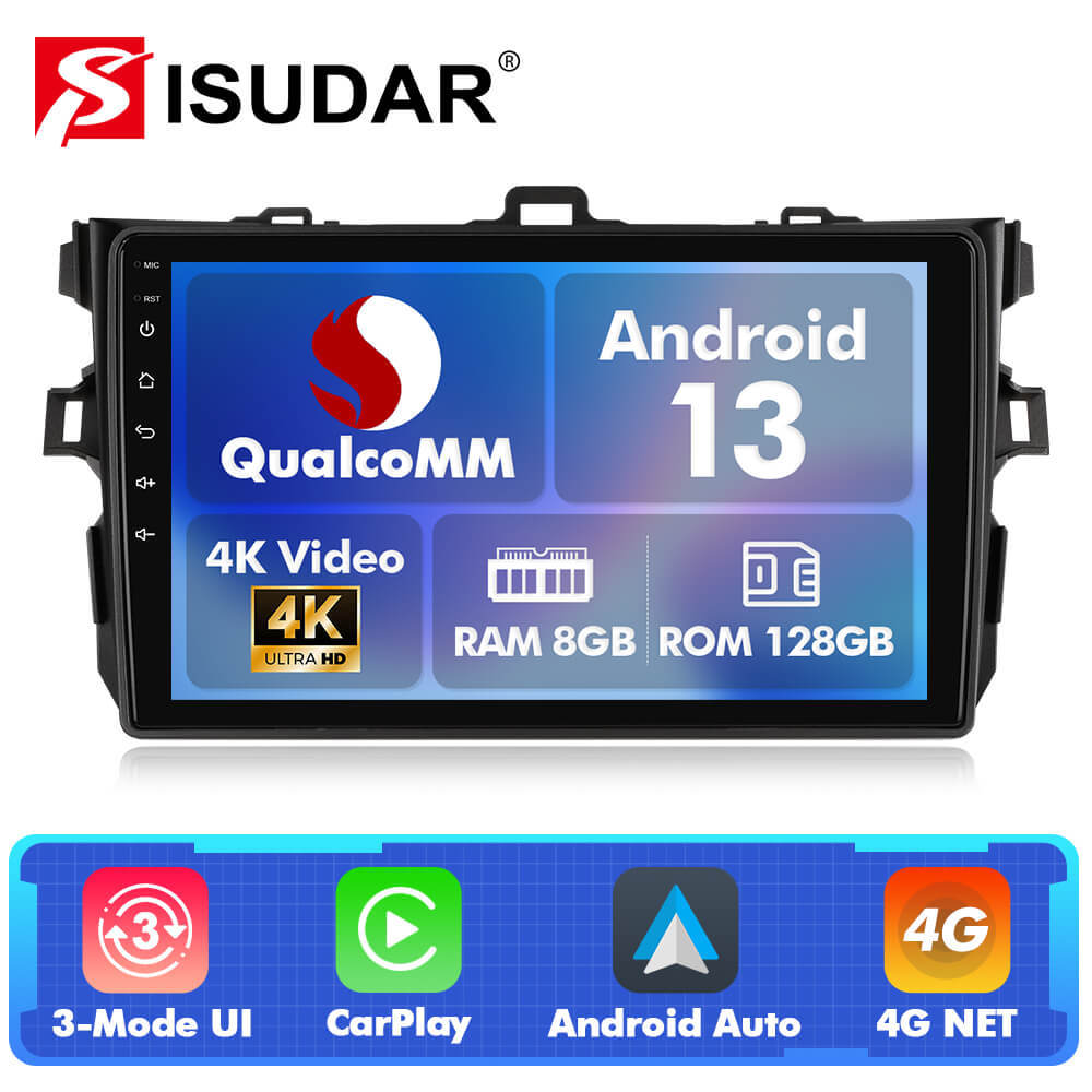For Toyota Corolla E140 150 2006-2012 Q74 Qualcomm Android 13 9" Car Radio
