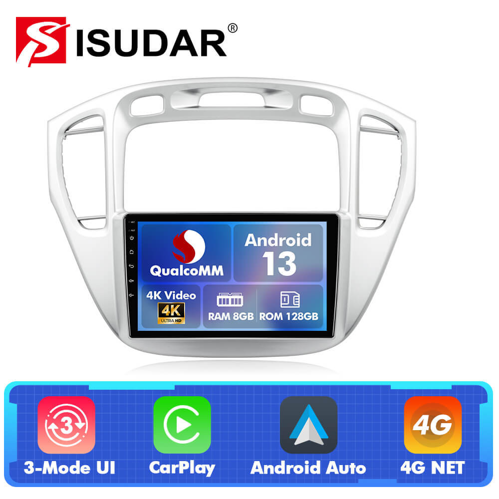 For Toyota Highlander 2000-2007 Q74 Qualcomm Android 13 9" Car Radio