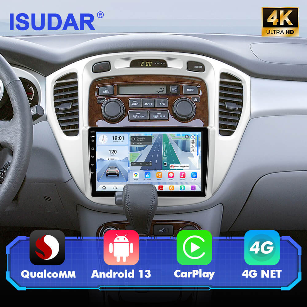 For Toyota Highlander 2000-2007 Q74 Qualcomm Android 13 9" Car Radio