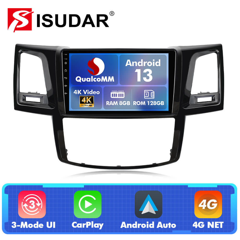 For Toyota Hilux 2005-2018 Q74 Qualcomm Android 13 9" Car Radio