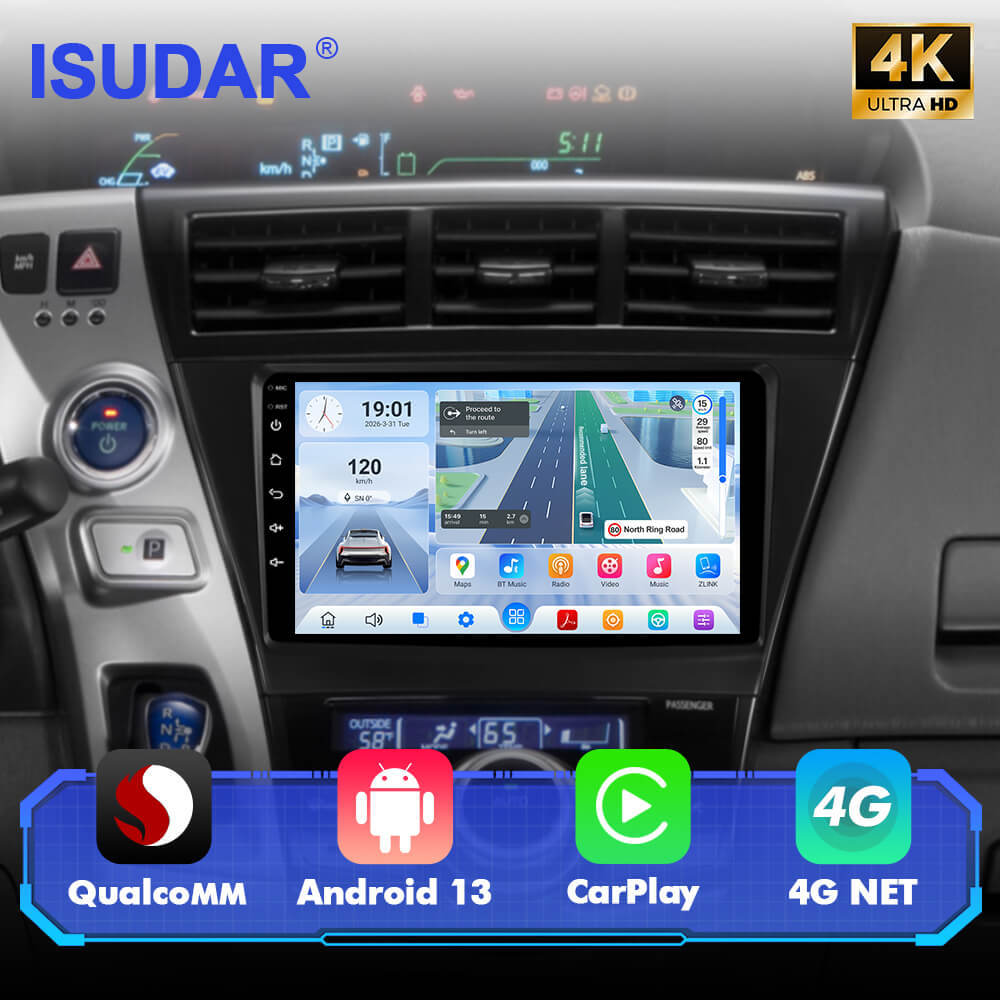 For Toyota Prius 2011-2017 Q74 Qualcomm Android 13 9" Car Radio