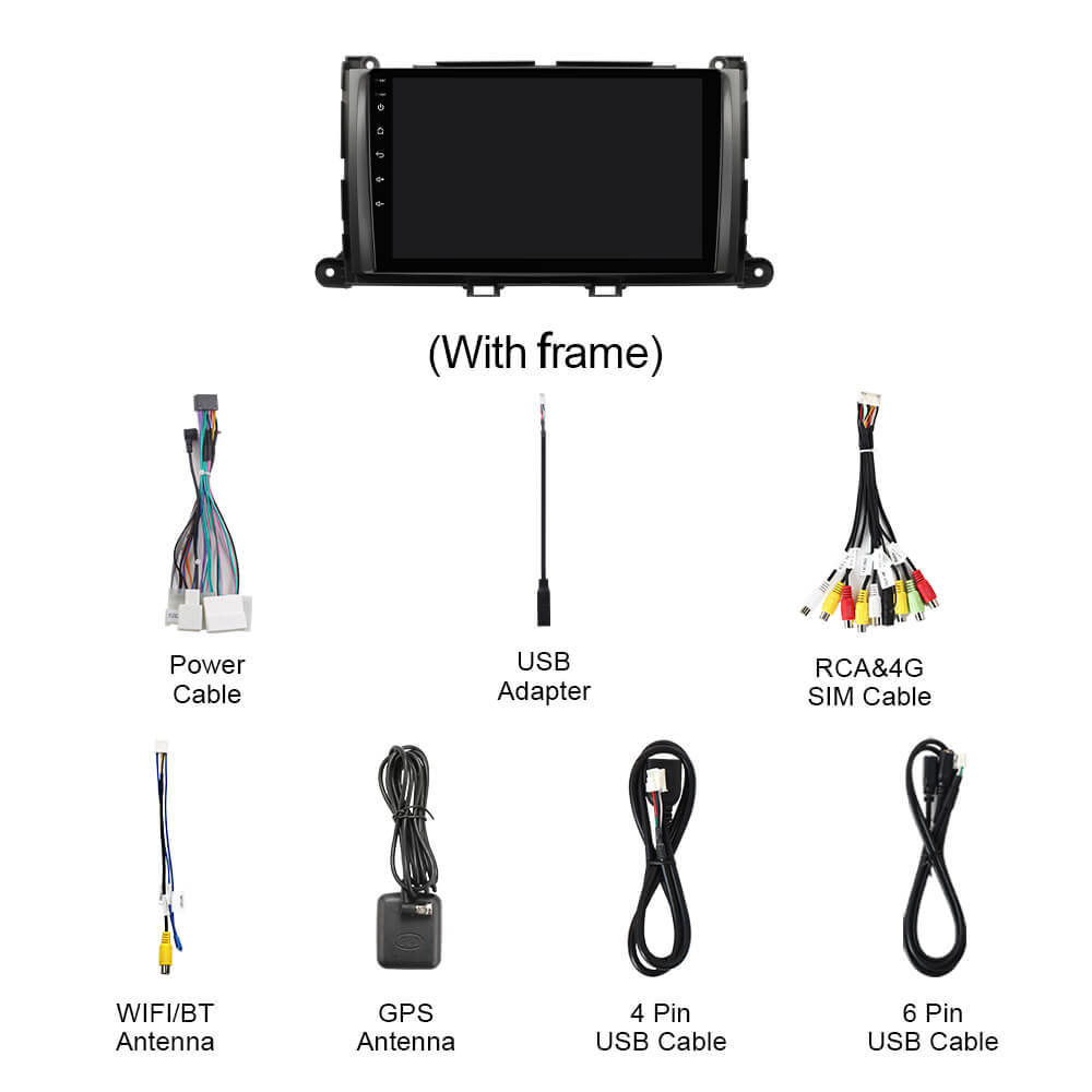 For Toyota Sienna 2011-2014 Q74 Qualcomm Android 13 9" Car Radio