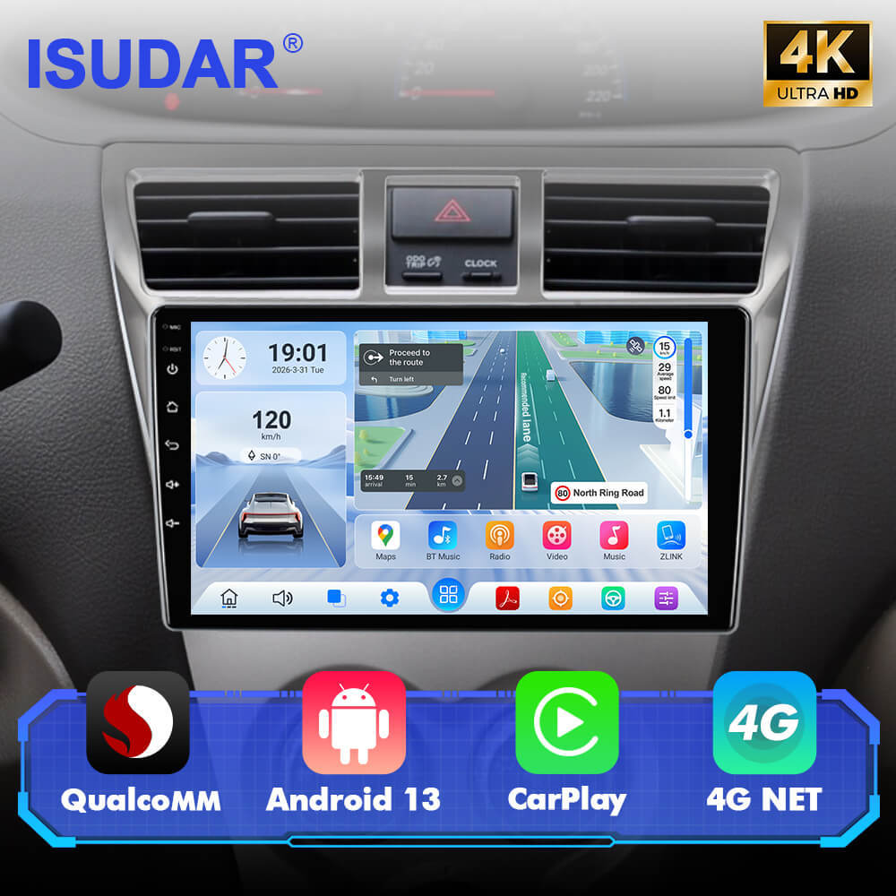 For Toyota Yaris 2008-2015 Q74 Qualcomm Android 13 9" Car Radio
