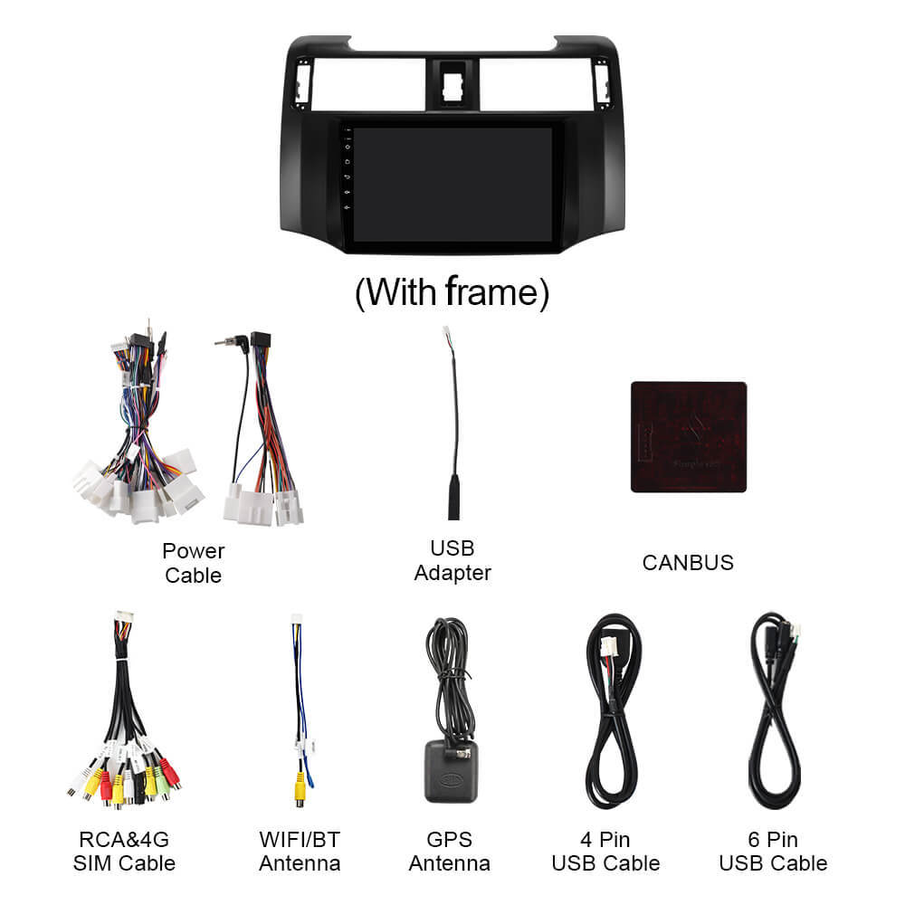 For Toyota 4Runner 2010-2019 Q74 Qualcomm Android 13 9" Car Radio