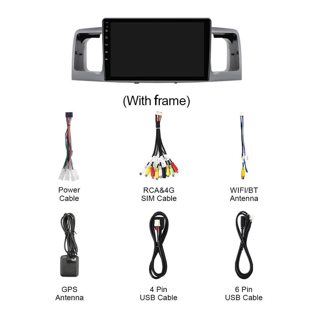 For Toyota Corolla EX 2005-2012 Q74 Qualcomm Android 13 9" Car Radio