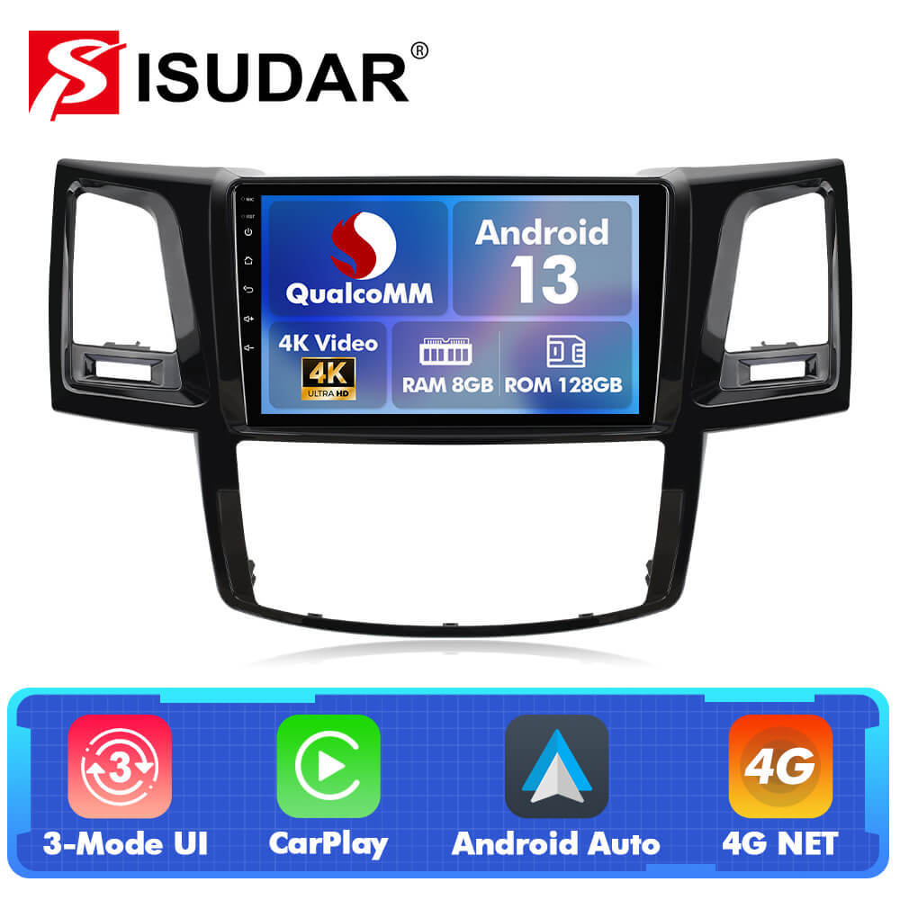 For Toyota Hilux 2005-2018 Q74 Qualcomm Android 13 9" Car Radio