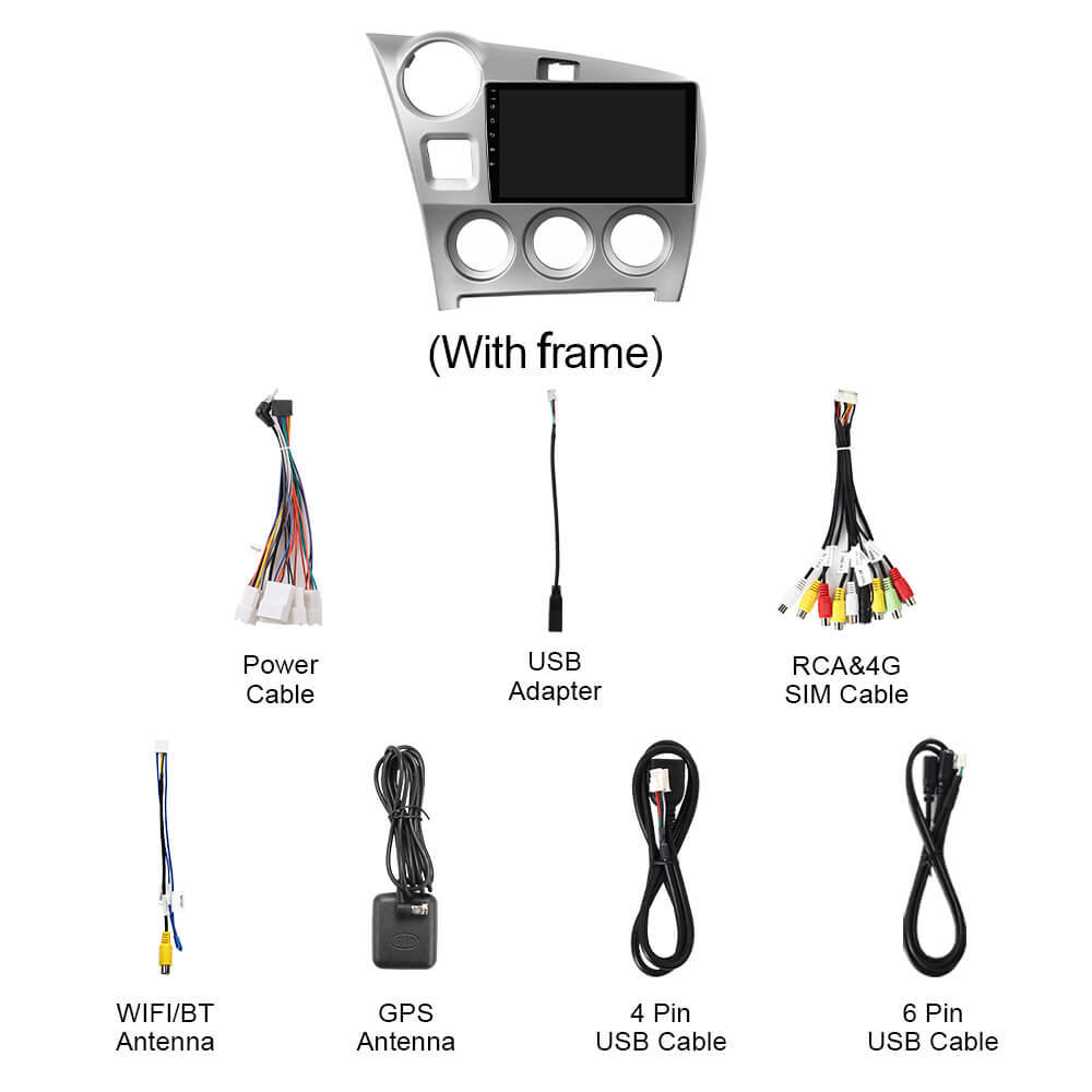 For Toyota Matrix 2009-2014 Q74 Qualcomm Android 13 9" Car Radio