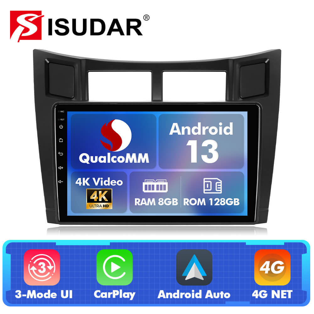 For Toyota Yaris 2008-2011 Q74 Qualcomm Android 13 9" Car Radio