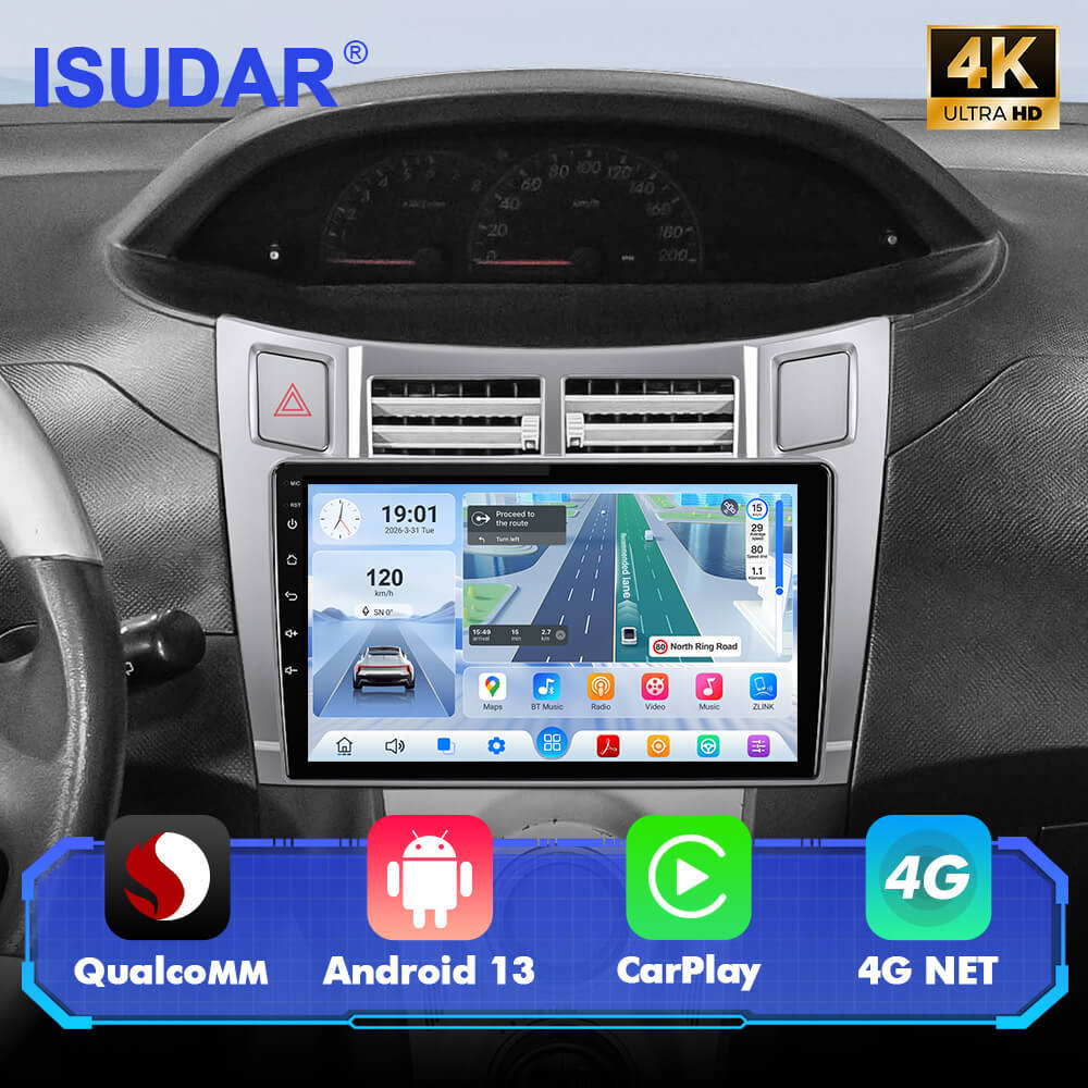 For Toyota Yaris 2008-2011 Q74 Qualcomm Android 13 9" Car Radio