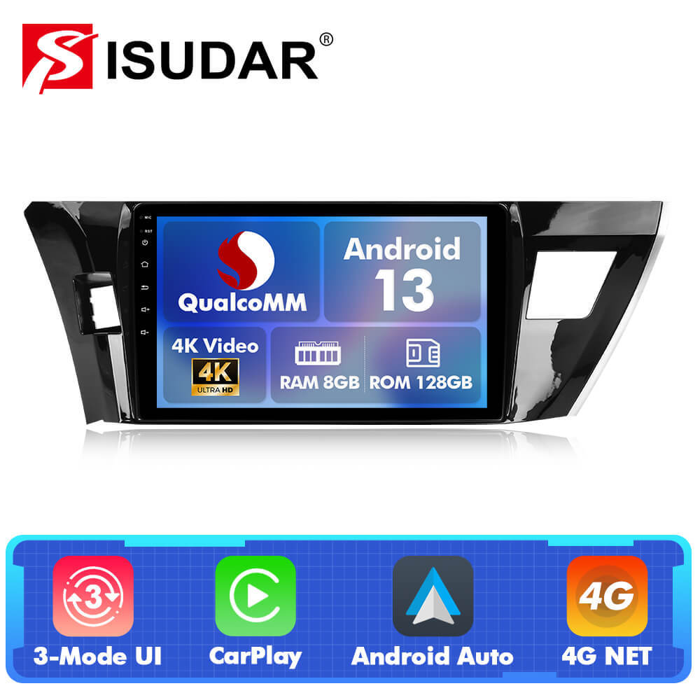 For Toyota Corolla 2014-2016 Q74 Qualcomm Android 13 10" Car Radio