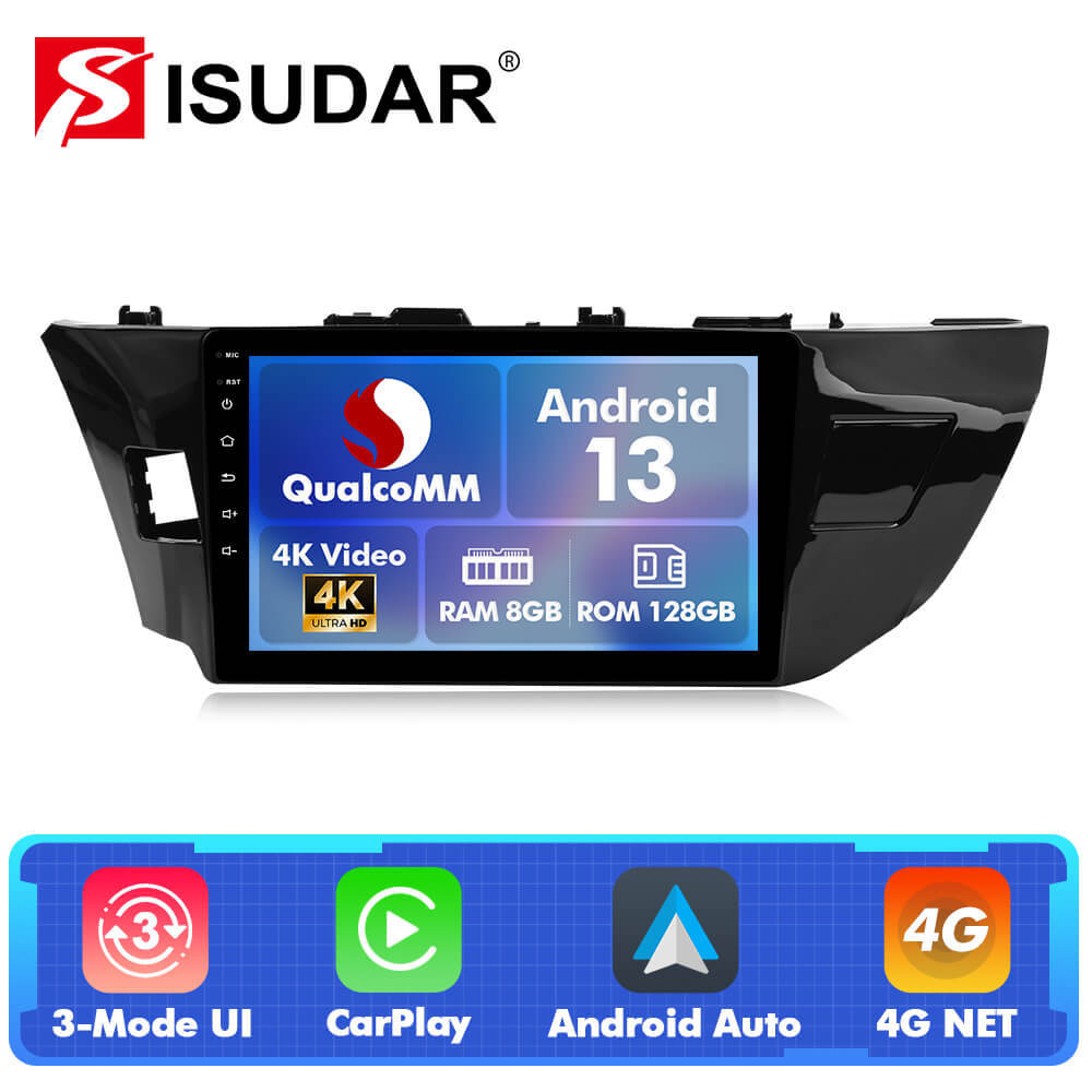 For Toyota Corolla 2014-2016 Q74 Qualcomm Android 13 10" Car Radio
