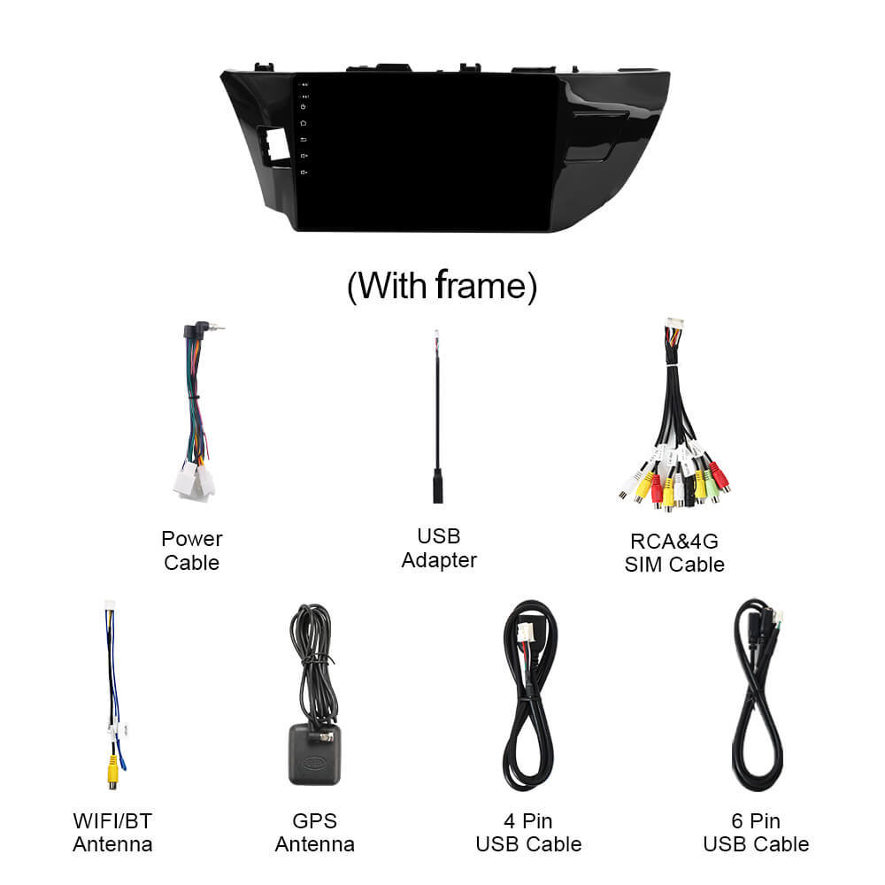For Toyota Corolla 2014-2016 Q74 Qualcomm Android 13 10" Car Radio