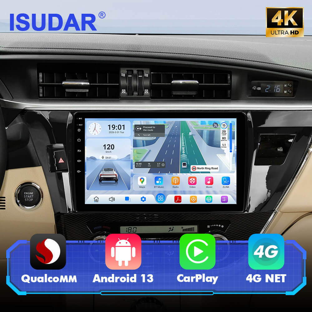 For Toyota Corolla 2014-2016 Q74 Qualcomm Android 13 10" Car Radio