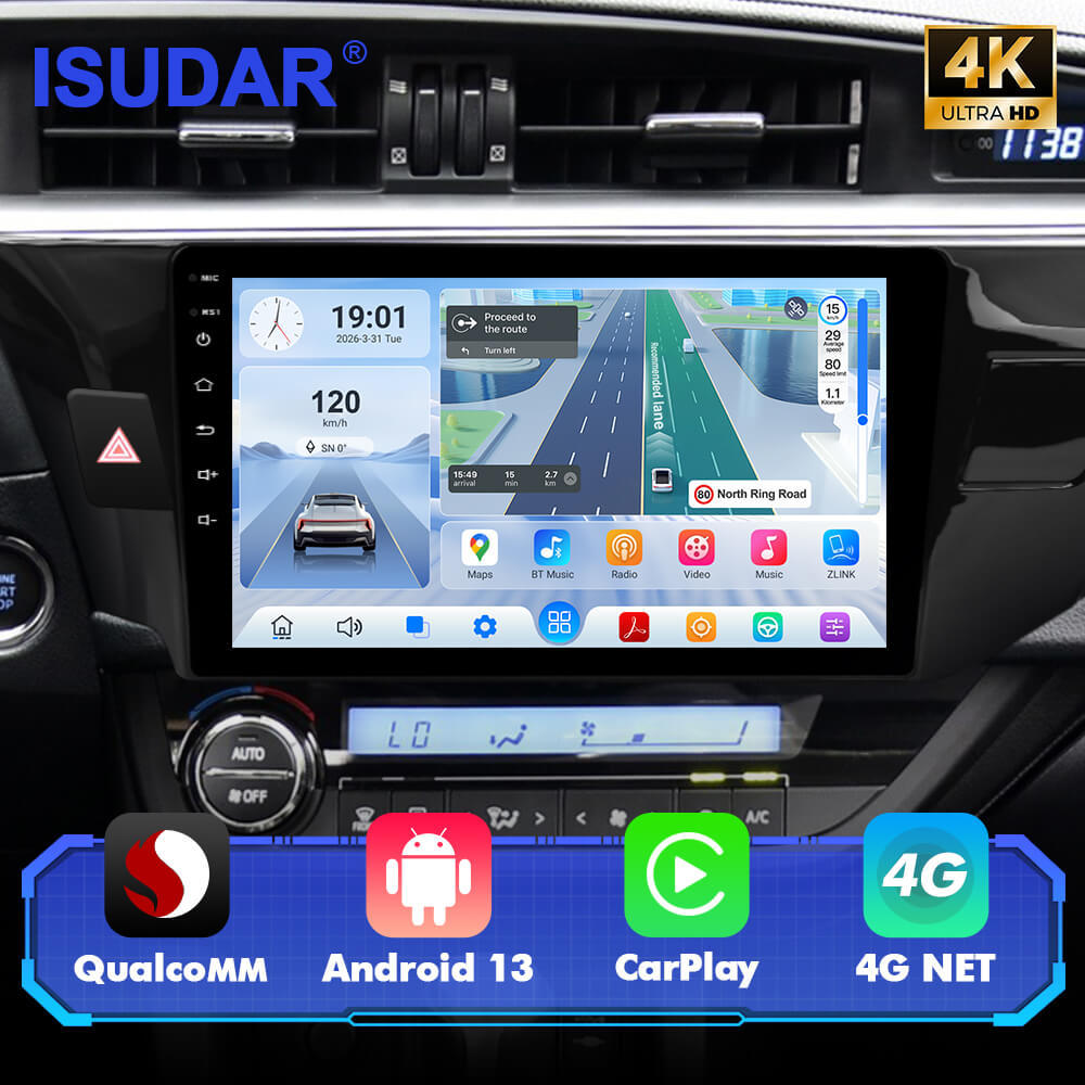 For Toyota Corolla 2014-2016 Q74 Qualcomm Android 13 10" Car Radio