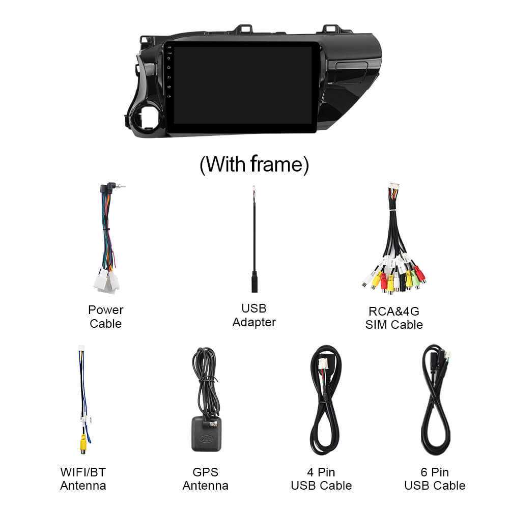 For Toyota Hilux 2016-2022 Q74 Qualcomm Android 13 10" Car Radio
