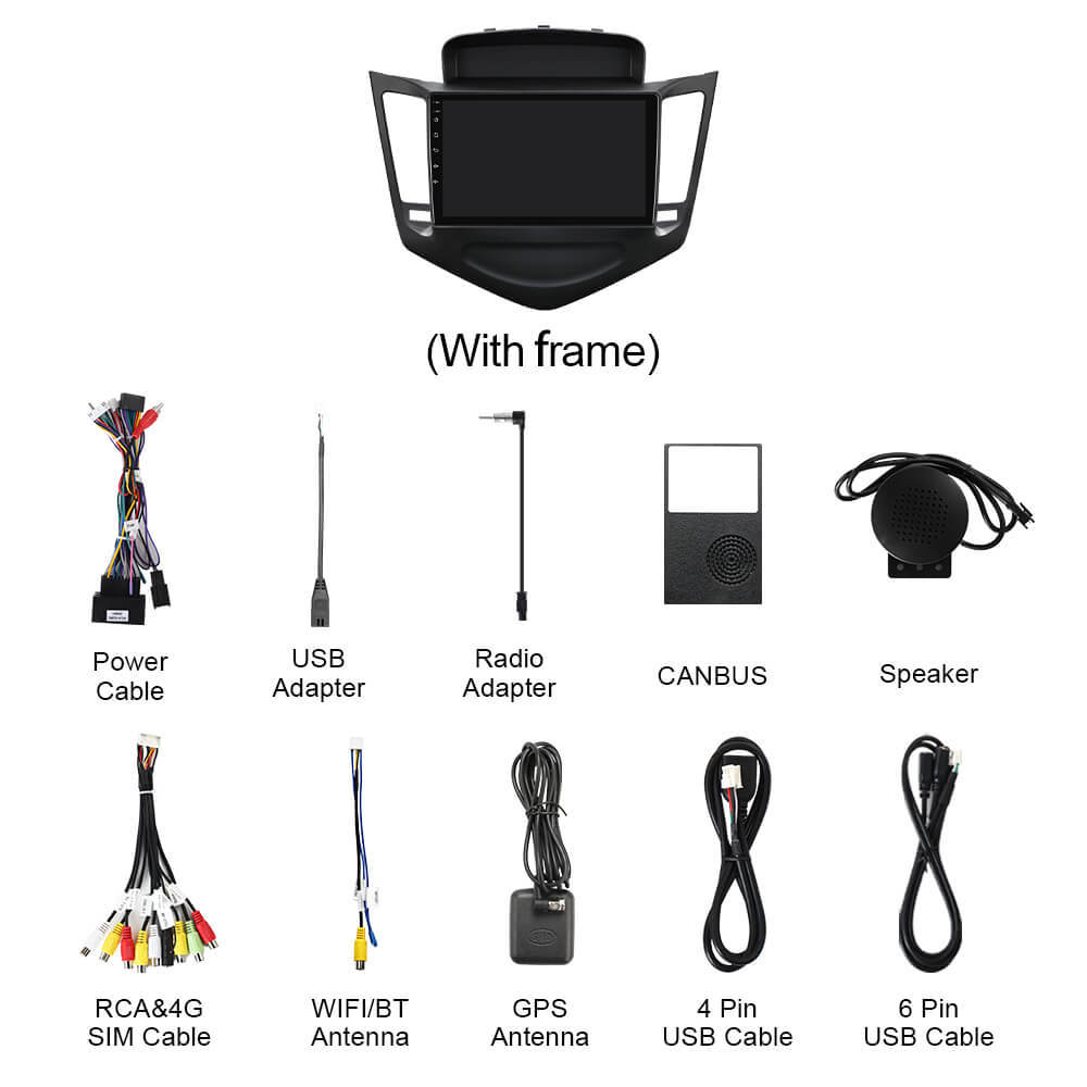 Q74 Qualcomm Android 13 9" Car Radio For Chevrolet Cruze 2008-2015