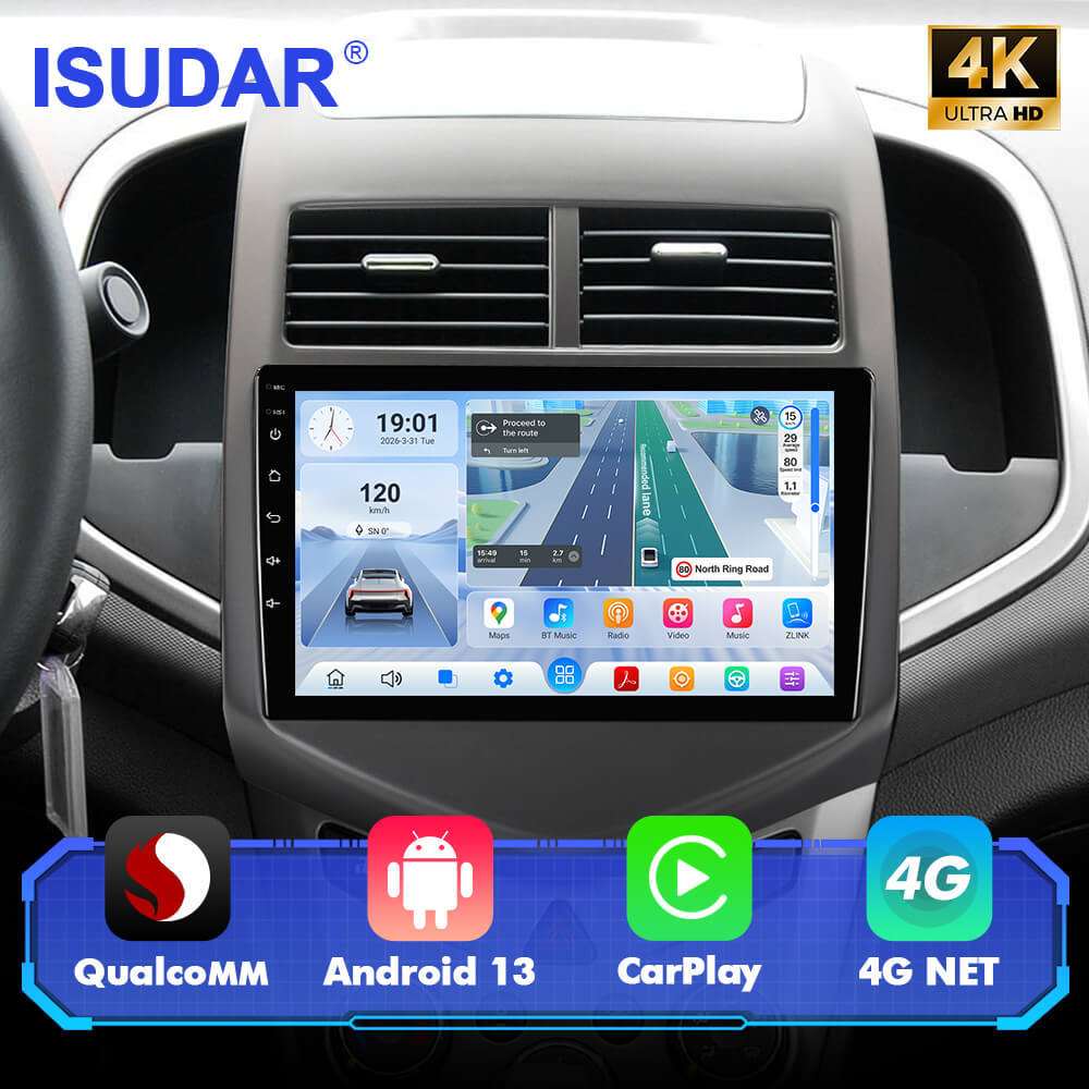 Q74 Qualcomm Android 13 9" Car Radio For Chevrolet Sonic Aveo 2011-2016