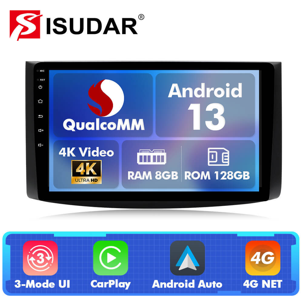 Q74 Qualcomm Android 13 9" Car Radio For Chevrolet Aveo 2005-2017