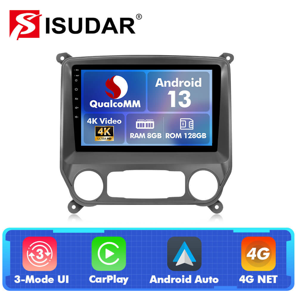 Q74 Qualcomm Android 13 10" Car Radio For Chevrolet Gmc Silverado Sierra 2014-2018