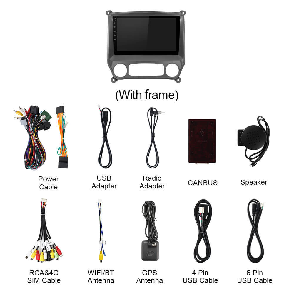Q74 Qualcomm Android 13 10" Car Radio For Chevrolet Gmc Silverado Sierra 2014-2018