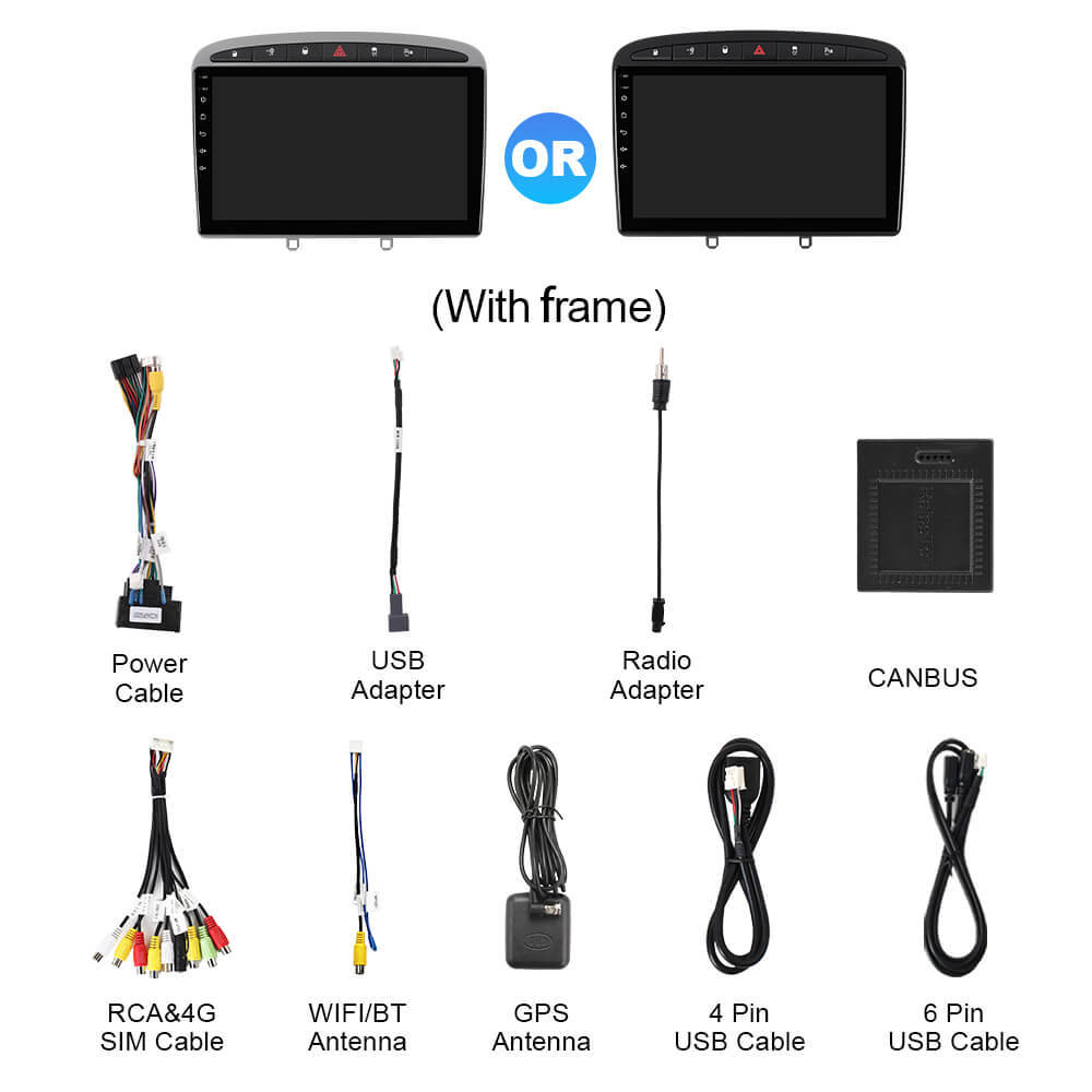 Q74 Qualcomm Android 13 9" Car Radio For Peugeot 408 2012-2020/308 T7 2007-2015